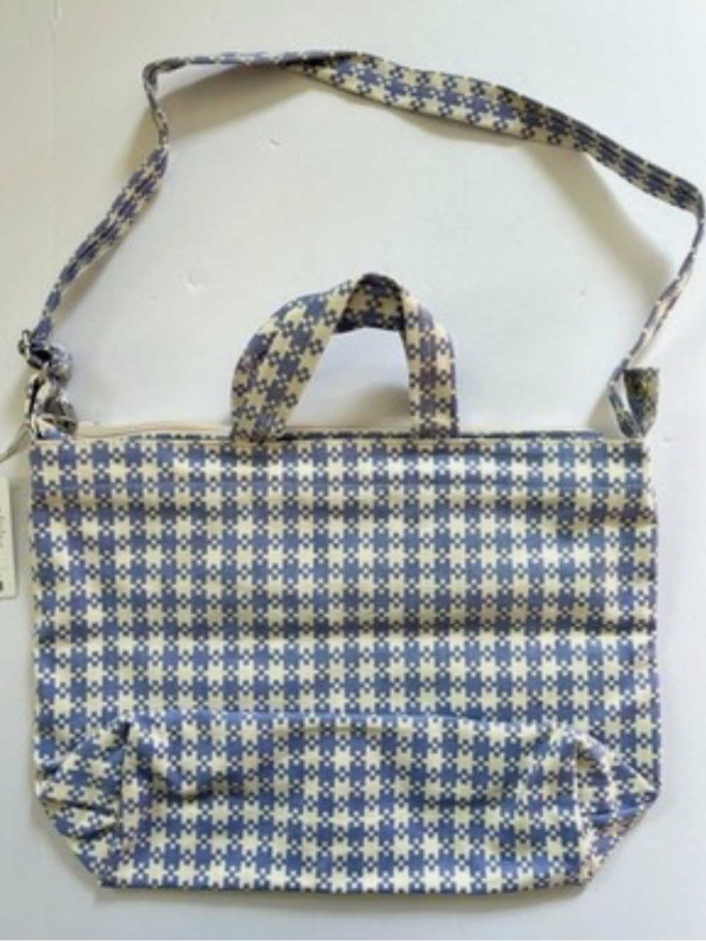 BAGGU Tote in Blue Pixel Gingham - Picture 2 of 2